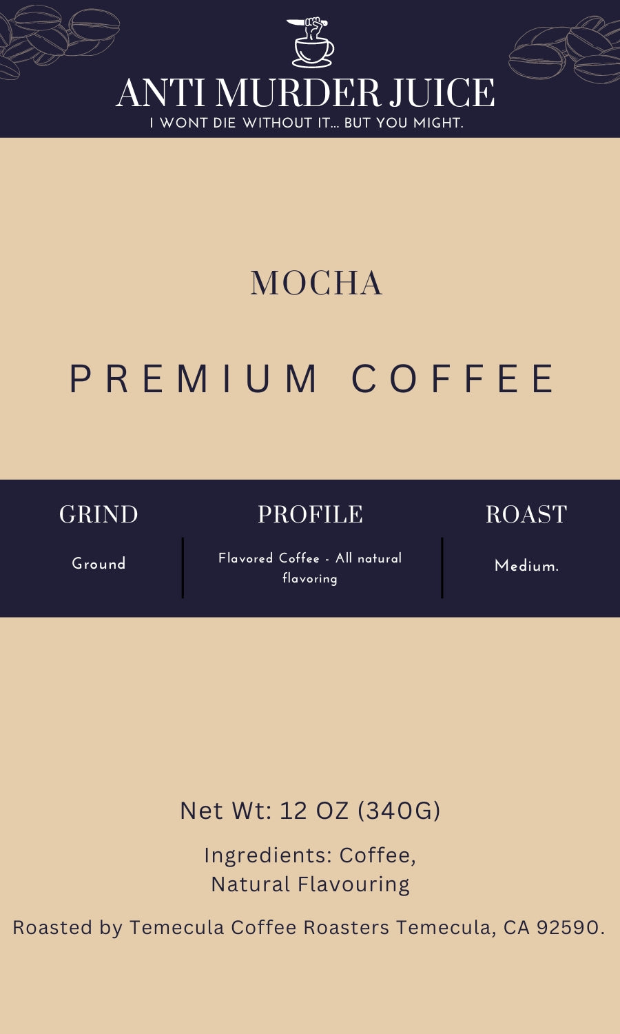 Mocha 12oz (340g)- Ground
