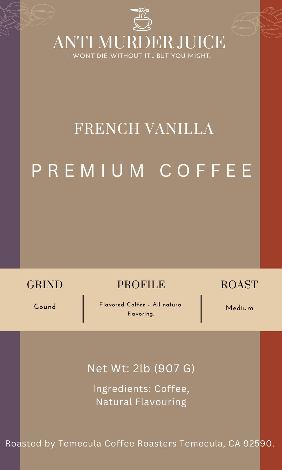 French Vanilla 2lb (907g) - Ground
