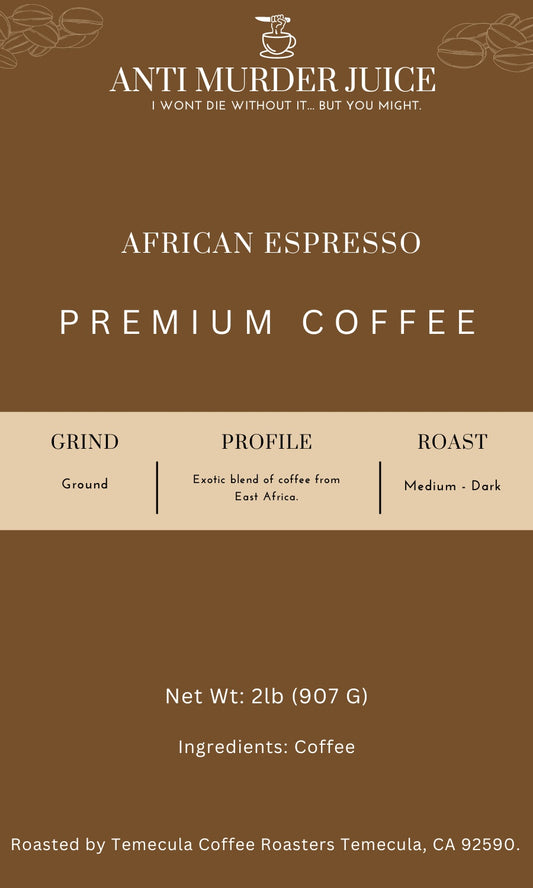 African Espresso 2lb (907g) - Ground