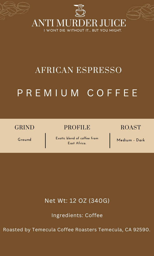 African Espresso 12oz (340g) - Ground